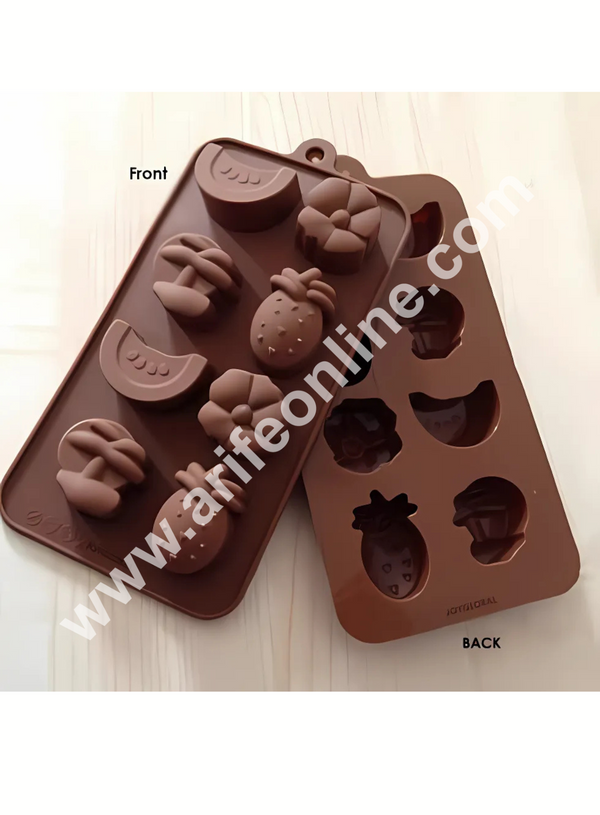 Cake Decor 8 Cavity Silicon Fruits N Flower Shape Ice Mould Cupcake Moulds Muffin Mould Chocolate Mould