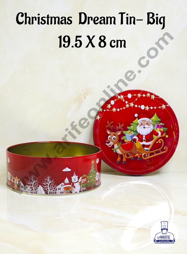 CAKE DECOR™ Dream Cake Tin Torte Cake Cookie Cake Tin Christmas Design 01 - 19.5 X 8 cm