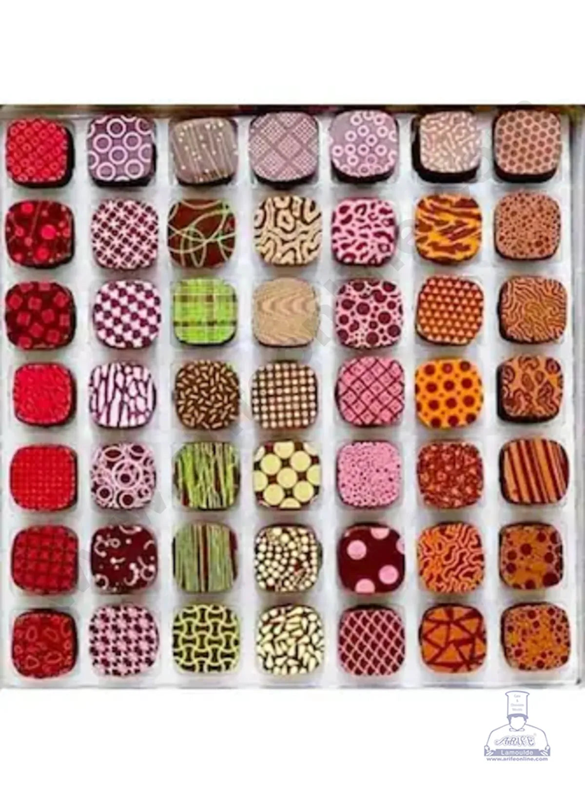 Transfer Pattern Set TTM Chocolate Transfer Sheet for Decoration 10 Patterns - Total 50 she ...