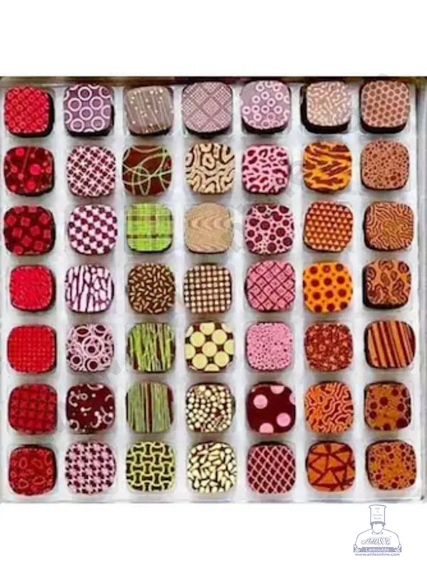 TTM Chocolate Transfer Sheet for Decoration 10 Patterns - Total 50 sheets - Set 2