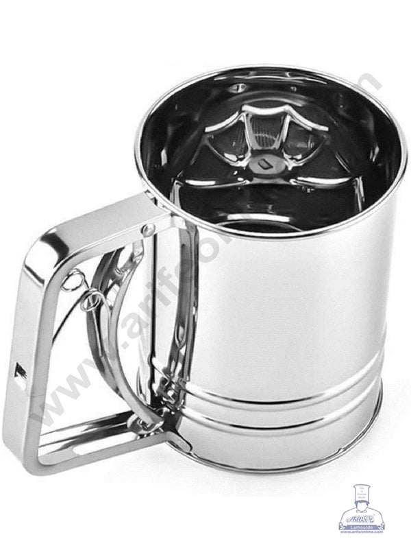 Cake Decor Stainless Steel Flour Sifter Sieve Cup for Powdered Sugar Baking Tool