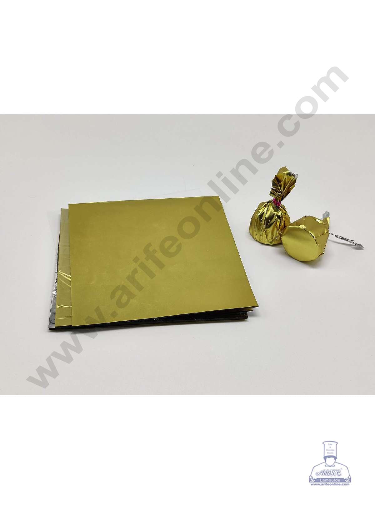 Cake Decor Metallic Plastic Chocolate Wrapper, Golden – Arife Online Store