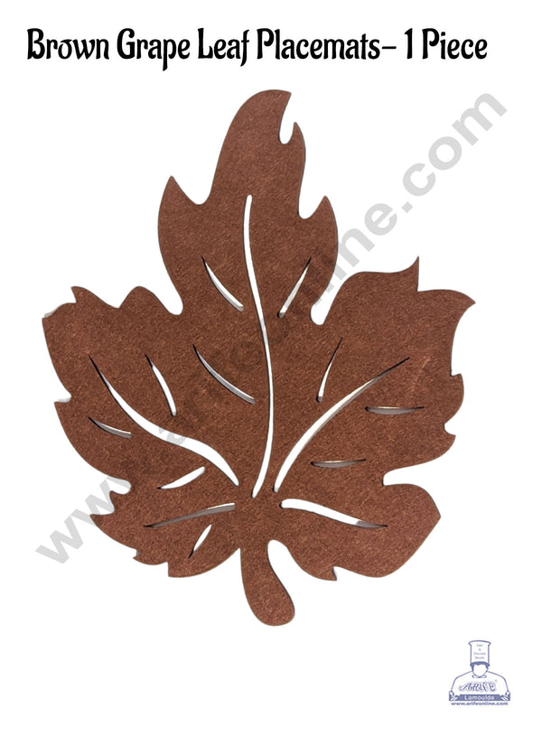 CAKE DECOR™ Brown Grape Leaf Placemats | Decoration for wall hanging | 1 Piece