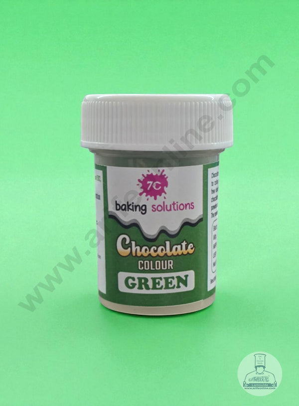 7C Edible Chocolate Colour Powder – Green (5g) | Food Colour for Chocolates, Cakes & Desserts