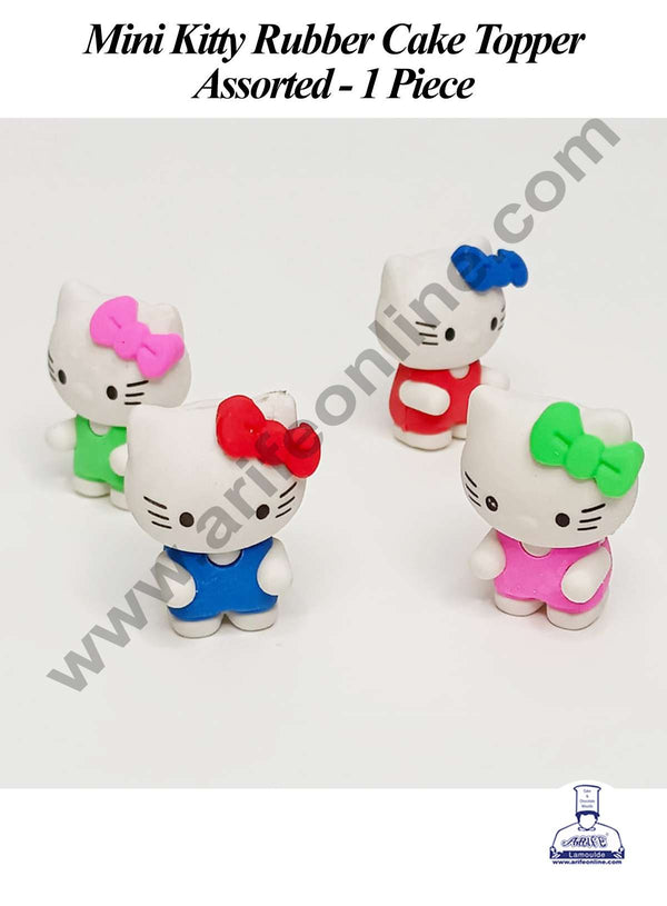 CAKE DECOR™ 1 Piece Mini Kitty Rubber Cake Topper - Assorted (SBT-R-014)