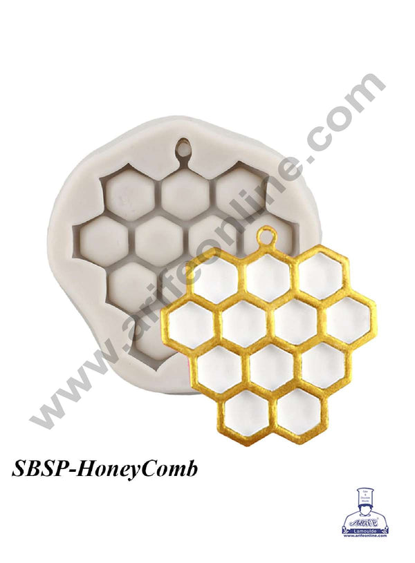 CAKE DECOR™ HoneyComb Shape Silicone Fondant Mould for Cake Decorations (SBSP-HoneyComb)