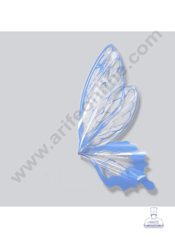 Cellophane Butterfly Wings Plastic for Flower Bouquet | Premium Flower Wrapping Paper Butterfly Design ( Light Blue) - CAKE DECOR™