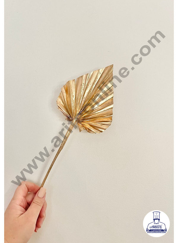 Cake Decor Natural Palm Spear Leaf For Cake Decoration - Gold ( 1 pc pack )