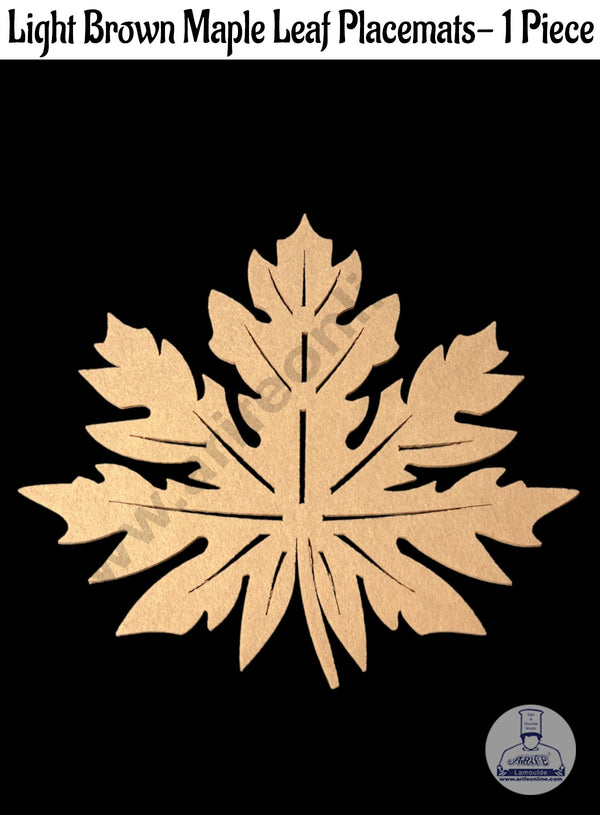 CAKE DECOR™ Light Brown Maple Leaf Placemats | Decoration for wall hanging | 1 Piece