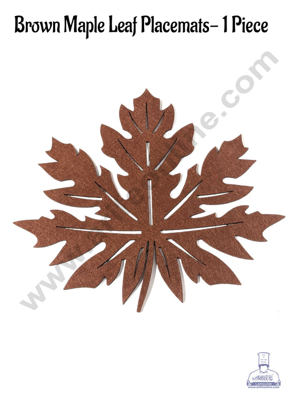 CAKE DECOR™ Brown Maple Leaf Placemats | Decoration for wall hanging | 1 Piece