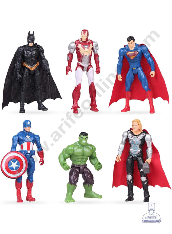 CAKE DECOR™ 6 Pieces Avengers/Super-Hero Cake Topper Decorations Figurines