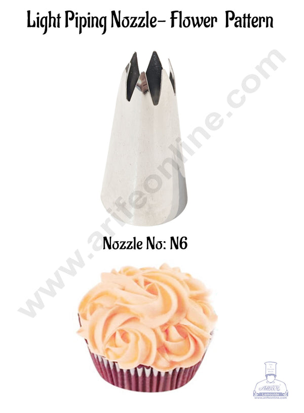 CAKE DECOR™  Light Piping Nozzle No. N6- Rose Pattern