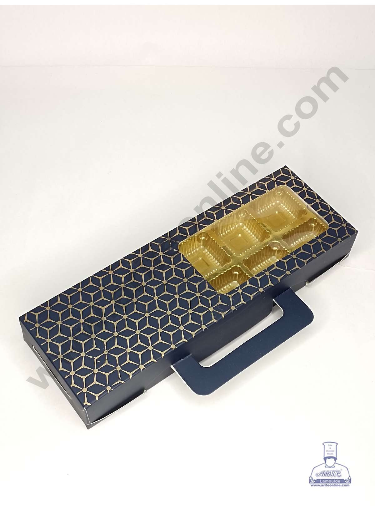 CAKE DECOR™ 12 Cavity Rectangle Shape 3D Cube Print Chocolate Box with ...