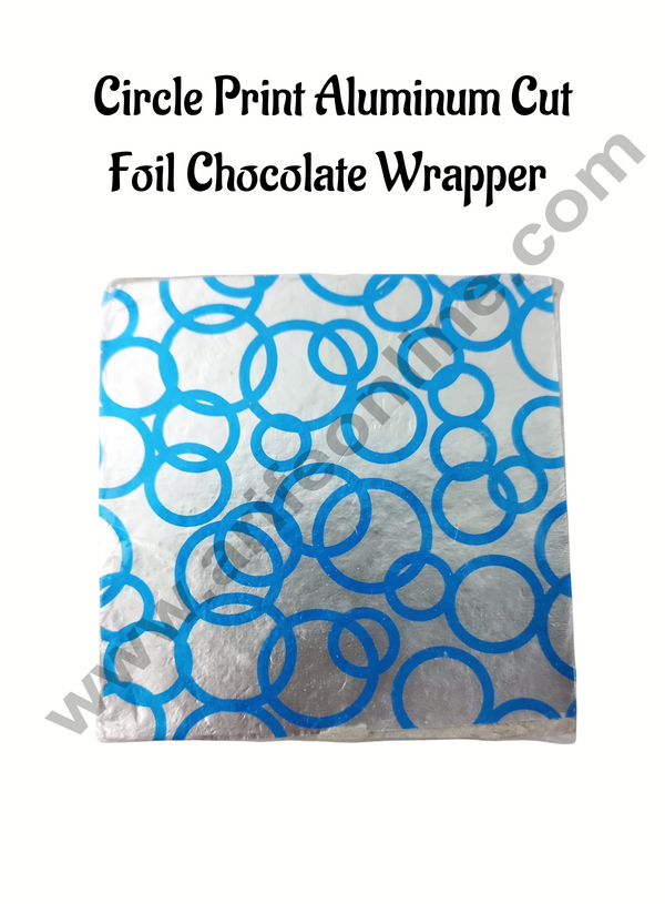 CAKE DECOR™ 8x8 cm Circles Print Aluminum Cut Foil Wrappers – Pack of 200 | Multicolor