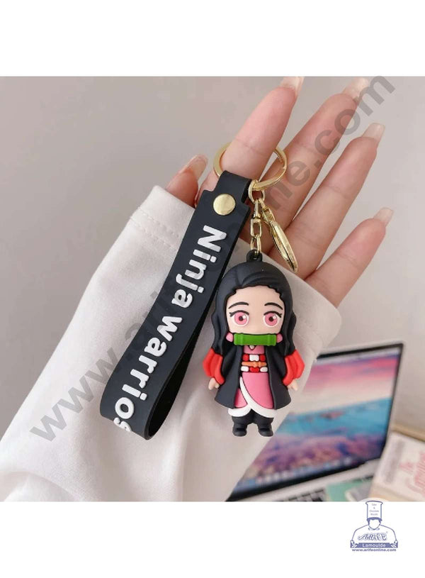 CAKE DECOR™ Nezuko Kamado Key Chain | Anime Character | Ninja Warrior | Return Gifts - 1 Piece