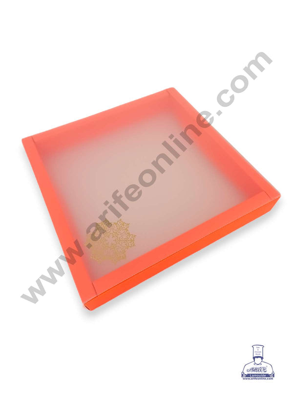 CAKE DECOR™ 16 Cavity Chocolate Box with Sliding Cover ( 10 Piece Pack ) - Orange