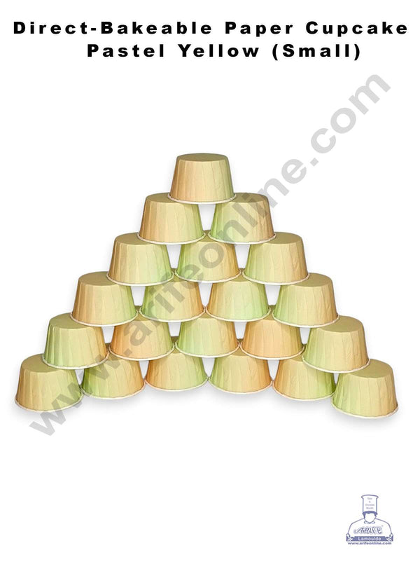 50-Pack Muffin Liners - Pastel and Gold Foil Striped Cupcake