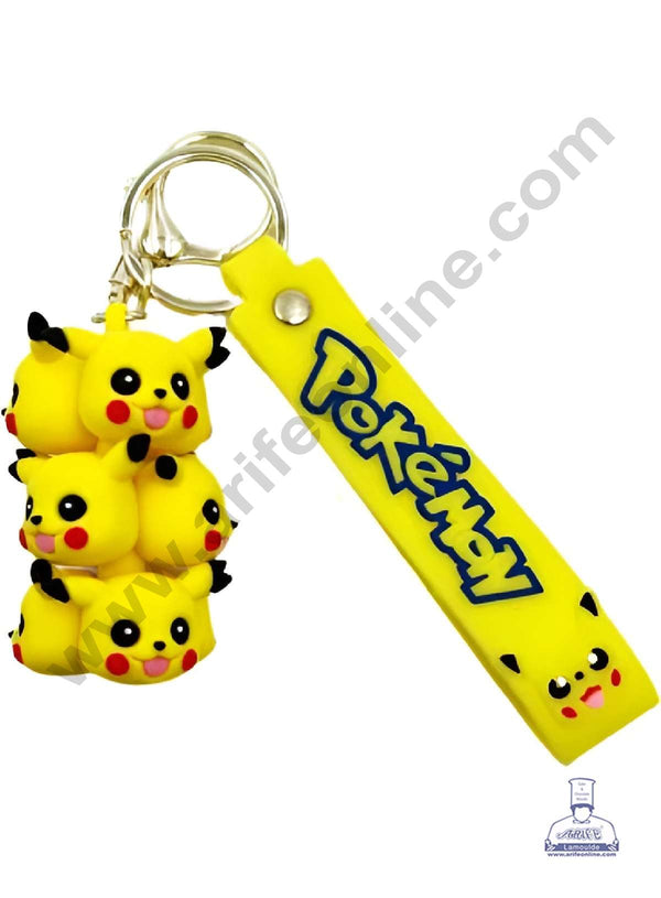 CAKE DECOR™ Pokemon Pikachu Face Key Chain | Return Gifts - 1 Piece