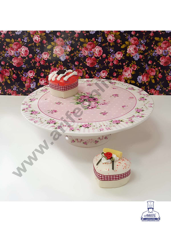 CAKE DECOR™ Ceramic Cake Stand Cake Display Stand - Pink