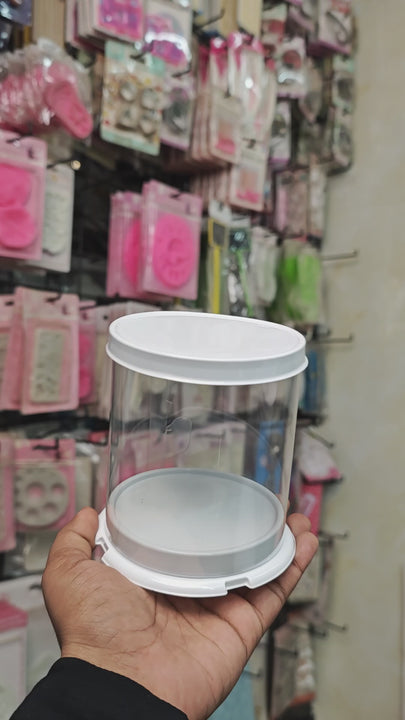 CAKE DECOR™ Mini Pinata Round Cake Box With White Base & Lid | Gift Box | Hamper Box | Pinata Box | Pull Me Up Cake Box | 1 Piece Box (Small) (SBBXT-091-White)&nbsp;