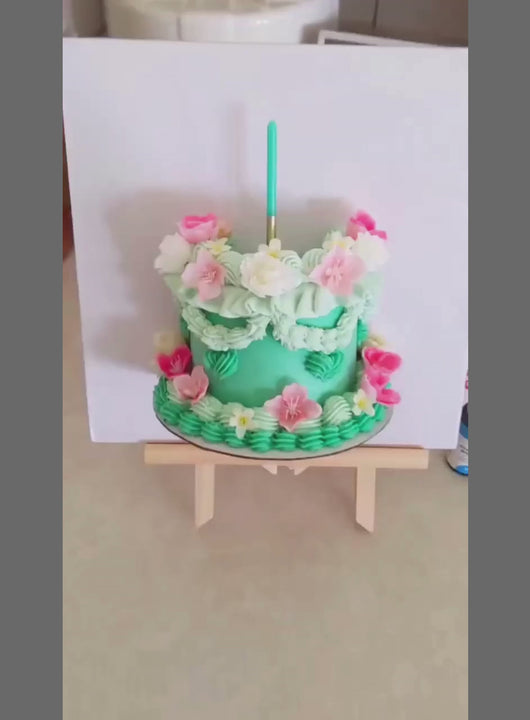 Tabletop Wooden Easel | A-Frame Canvas Cake Display Stand | 12 Inch (SBCS-F-12) - CAKE DECOR™
