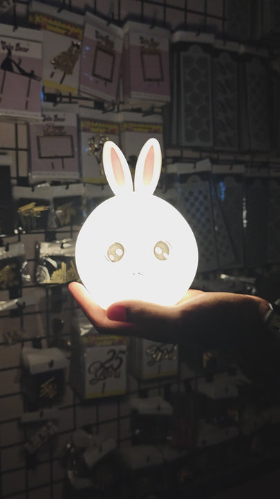 CAKE DECOR™ 1 Piece Silicone Touch Sensor Colour Changing Rabbit LED Lamp | Rechargeable Lamp | Night Light (SBSL-Rabbit)