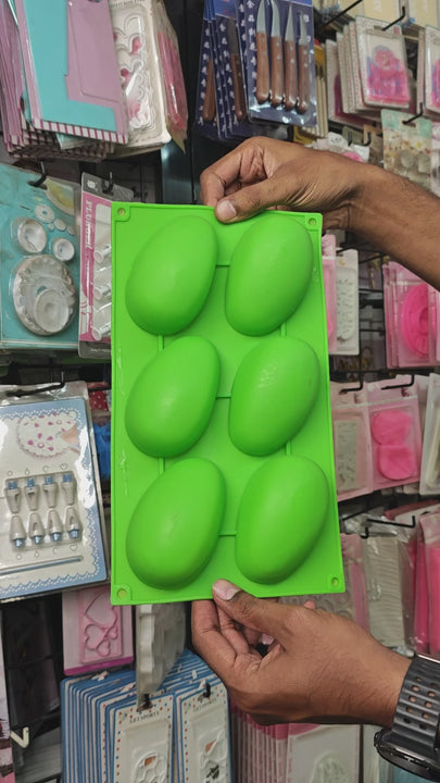 6 Cavity Aamchi Silicone Mould | Non-Stick Mold for Baking & Crafting (SBSM-MB-MSlice) - CAKE DECOR™