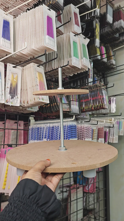 CAKE DECOR™ 2 Tier Anti Gravity Cake Display Stand (12 by 6 inch) | Modern Floating Style Dessert Stand (SB-AGCS-2)