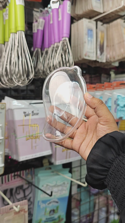 Mango Shaped Dessert Container with Lid | Transparent PVC Mousse, Pastry, Cake Disposable Food Grade Packaging Box | 10 Pieces (SB-Z587-Mango) - CAKE DECOR™