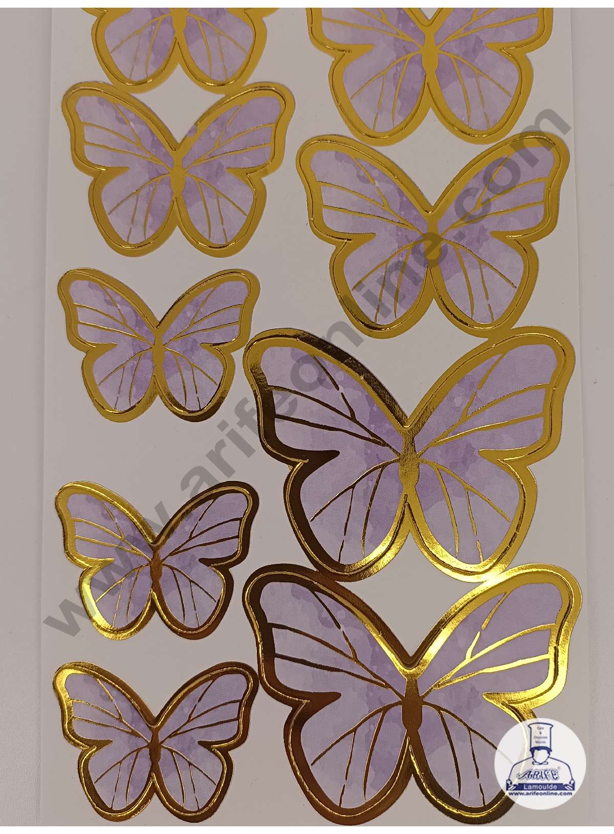 CAKE DECOR™ 11 pcs Purple Butterfly Paper Topper For Cake And Cupcake ...