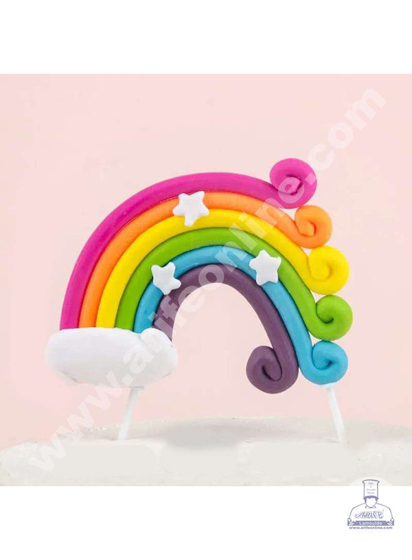 CAKE DECOR™ 1 Pieces Rainbow with Cloud & Stars Cake Toppers (SBRainbow-012)