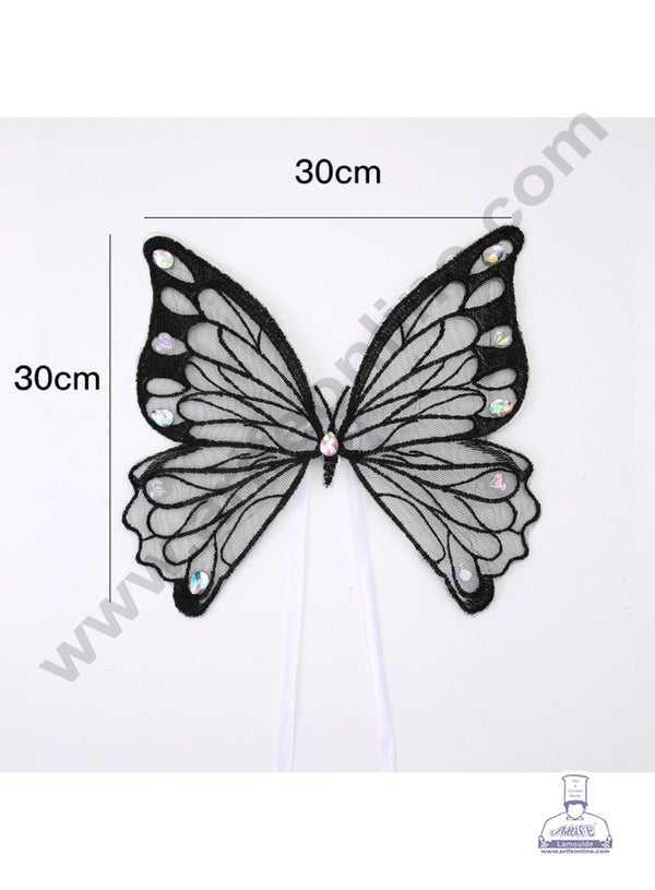 Black Butterfly with Light & PVC | PVC Decorative Wrap for Bouquets & Gift Wrapping