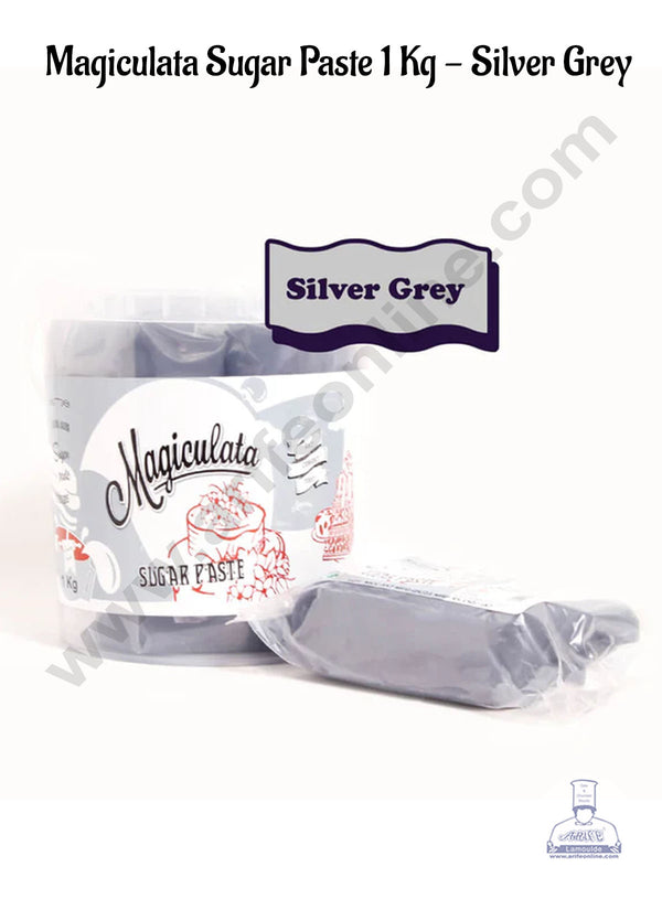 Magiculata Sugar Paste 1 Kg - Silver Grey