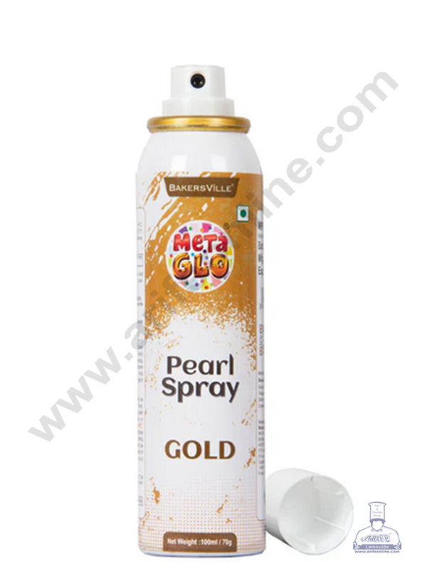 MetaGlo Edible Gold Pearl Spray 100ml | Cake Decorating Spray