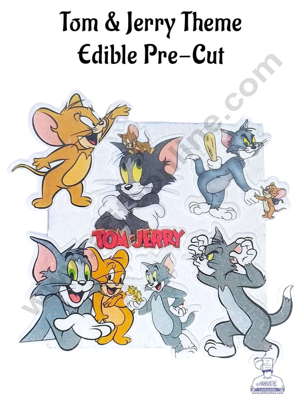 CAKE DECOR™ Edible Pre Cut Wafer Paper - Tom & Jerry Theme - (Set of 6 pcs) WPC-076