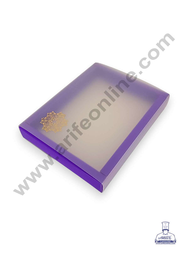 CAKE DECOR™ 12 Cavity Chocolate Box with Sliding Cover ( 10 Piece Pack ) - Violet