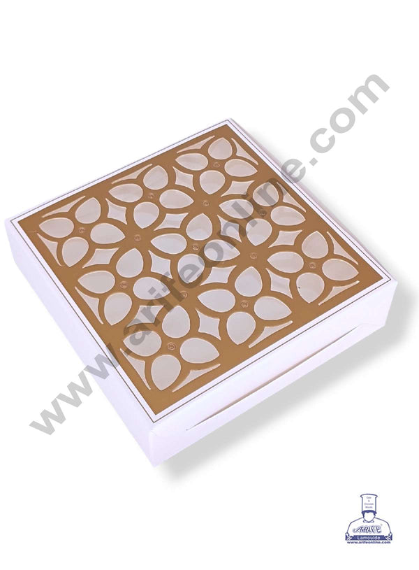CAKE DECOR™ 9 Cavity Chocolate Box with Cavity & Cutout Window Without Handle ( 10 Piece Pack ) - White