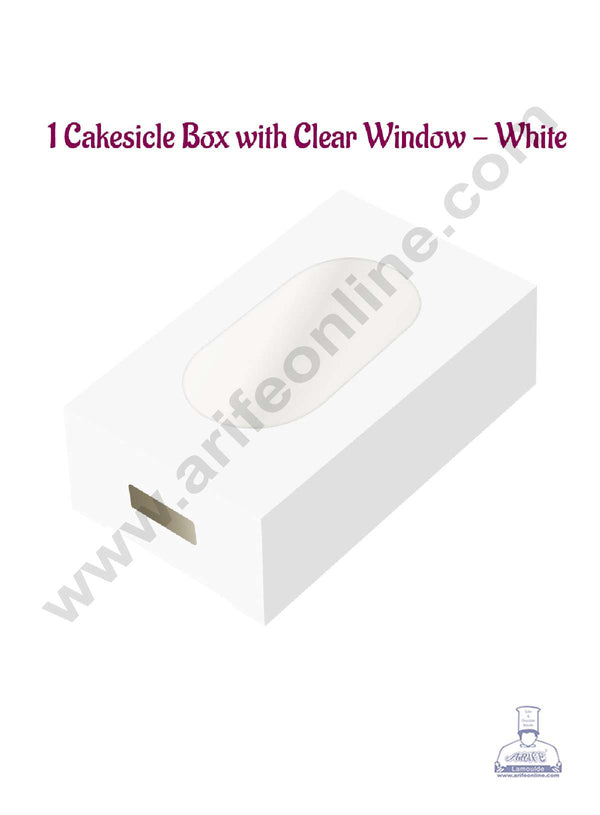 CAKE DECOR™ 1 Cakesicle Box with Clear Window - White (10 Pc Pack)