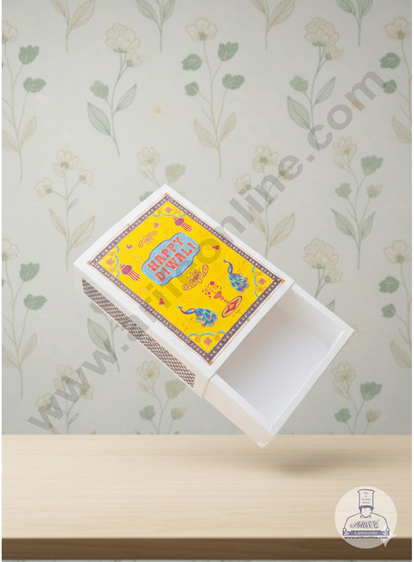 Diwali Match Box Design Slider Box - Yellow