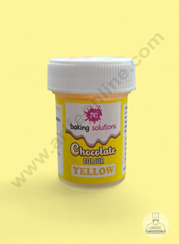 7C Edible Chocolate Colour Powder – Yellow (5g) | Food Colour for Chocolates, Cakes & Desserts