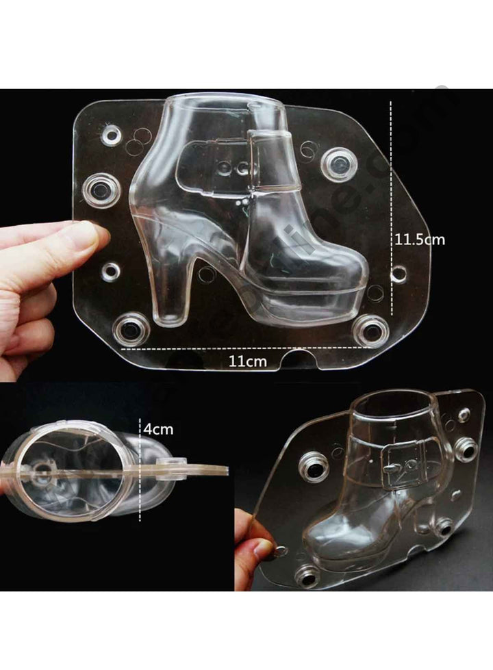 Cake Decor Polycarbonate 3D Ladies Boot Chocolate Mold Cake Decorating Chocolate Mould Tools