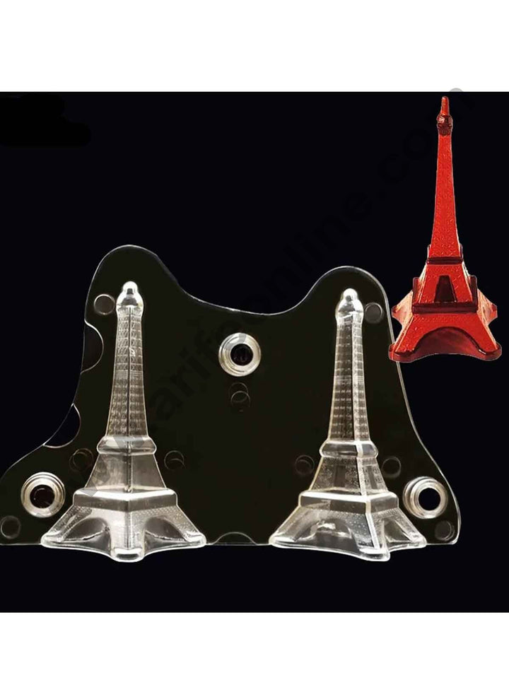 Cake Decor Polycarbonate 3D Eiffel Tower Chocolate Mold Cake Decorating Chocolate Mould Tools