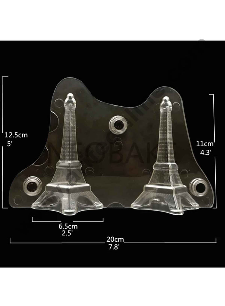 Cake Decor Polycarbonate 3D Eiffel Tower Chocolate Mold Cake Decorating Chocolate Mould Tools