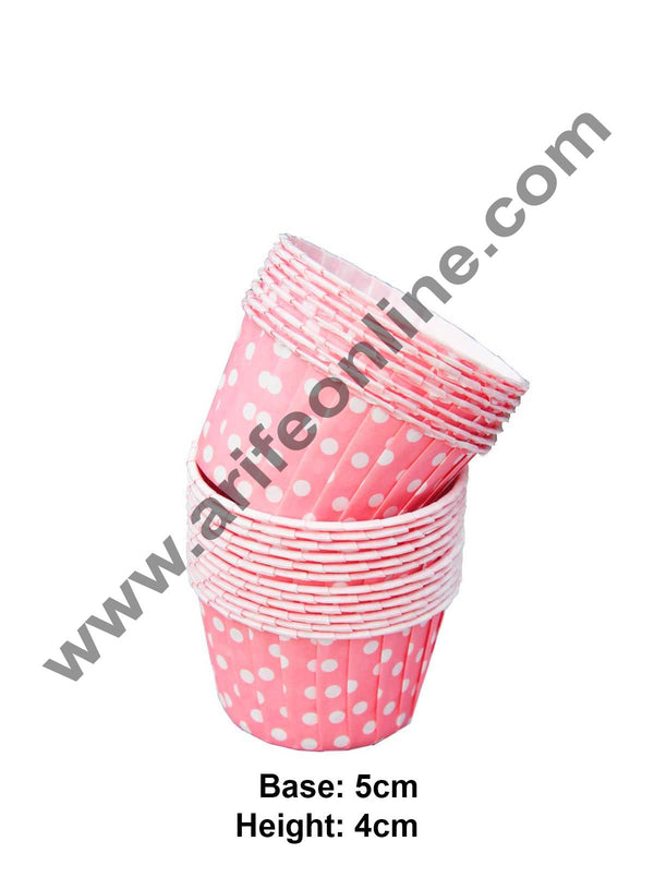 Novacart Bake & Serve Paper Baking Mould By Cake Decor - Pink Cupcake Mould 10 Pcs