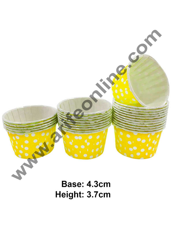 Novacart Bake & Serve Paper Baking Mould By Cake Decor - Yellow Cupcake Mould 10 Pcs