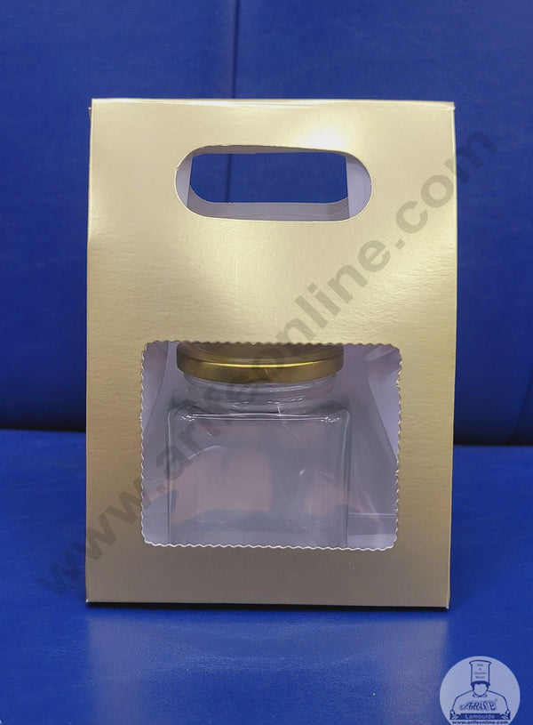 Cake Decor 1 Mason Jar Paper Carry Bags Gold - Small (10 Pcs)