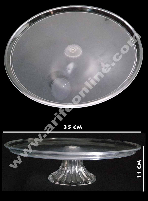 Cake Decor Acrylic Plain Round Cake Display Stand