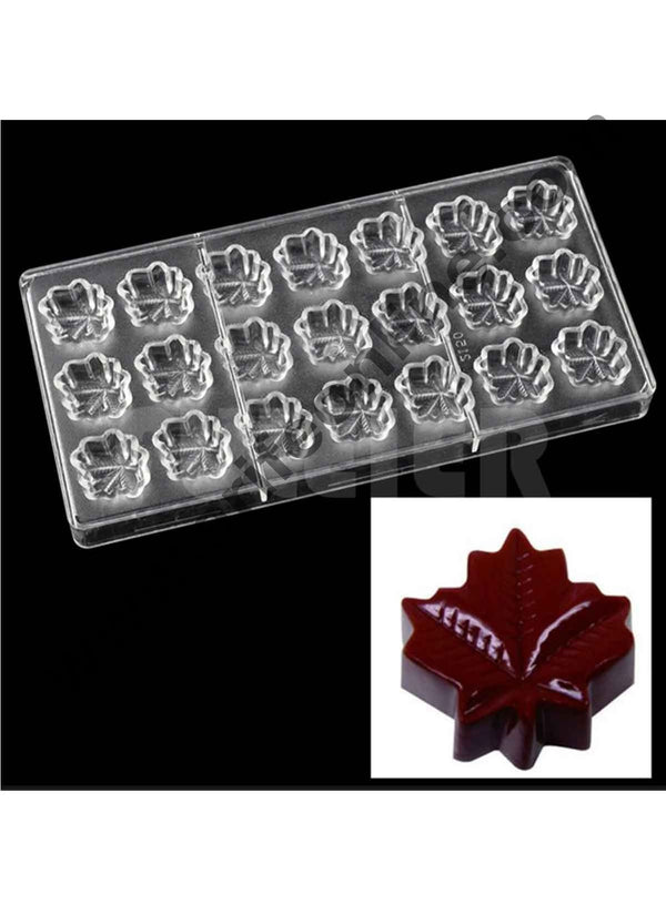 Cake Decor Leaf Shape Polycarbonate Chocolate Mould