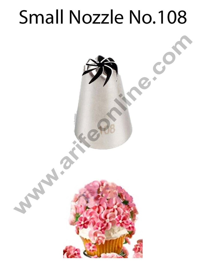 Cake Decor Small Nozzle - No. 108 Drop Flower Piping Nozzle