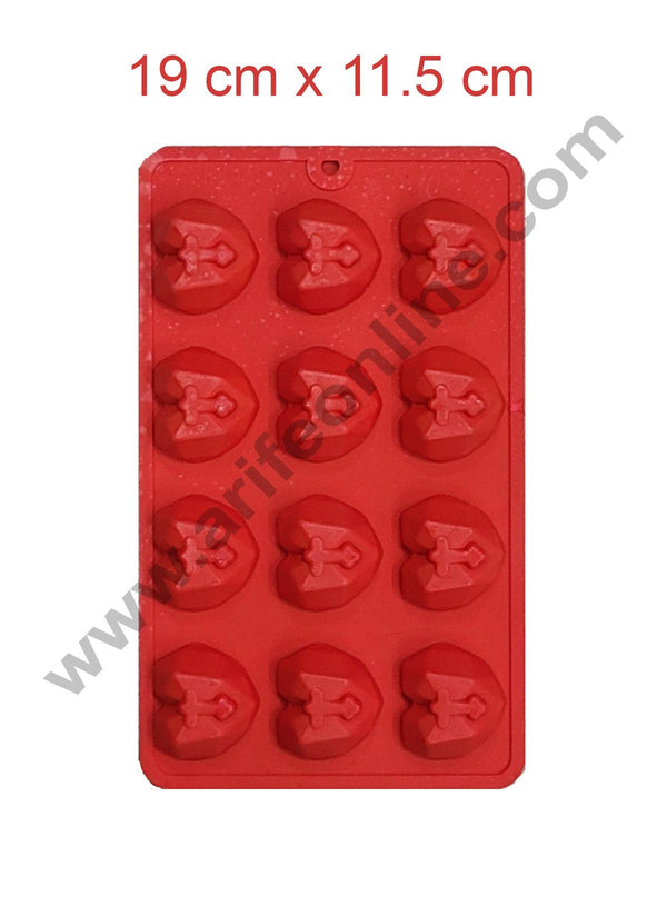 Cake Decor 12 Cavity Pinata Heart Valentine Heart Chocolate Silicone Chocolate Mould